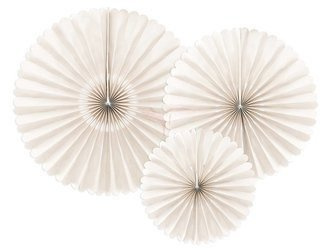 Decorative rosettes - beige - 3 pcs.