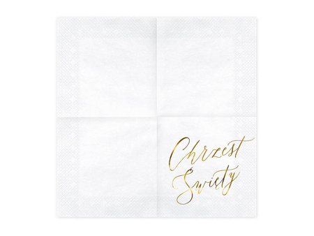 Paper napkins - Holy Baptism - White - 33x33cm - 20 pieces