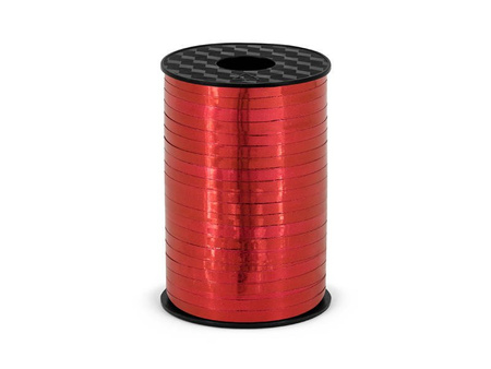 Plastic Ribbon - Red - Metalized - 225m / 5mm