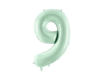 Foil balloon - Number 9 - Light green - 72cm