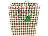 Gift Bag - CHRISTMAS - Houndstooth - 330x263x137mm