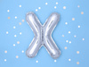 Foil balloon - Letter "X" - Silver - 35 cm