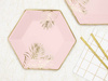 Plates - Leaves - light pink - 23 cm - 6 pcs.