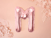 Foil balloon - Letter "M" - Pink Gold - 35 cm