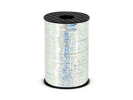 Plastic ribbon - holographic metallized- 5mm/225m - 1 pcs.