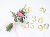 Table numbers - Gold - 25.5 - 26.5 cm - 11 pieces