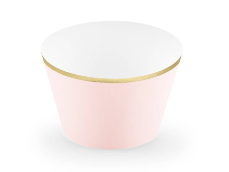 Muffin cups - Pink and light gray - 6 pieces