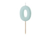 Birthday candle - Number 0 - mint - 5,5cm - 1pc.