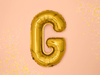 Foil balloon - Letter "G" - Gold - 35 cm