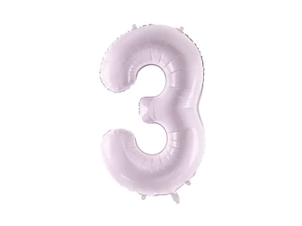 Foil balloon - Number 3 - Purple - 72cm