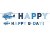 Birthday banner - Airplane - HAPPY B-DAY - 20 x 90 cm