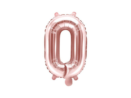 Foil balloon - Letter "O" - Pink Gold - 35 cm