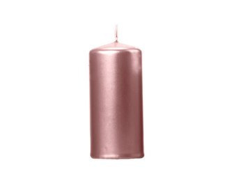 Metalized club candle - 12 x 6 cm - rose gold