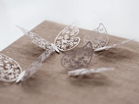 Paper decorations - Butterfly - 8x5 cm - 10 pcs