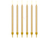 Birthday candles - Smooth - Gold - 12.5 cm - 12 pieces