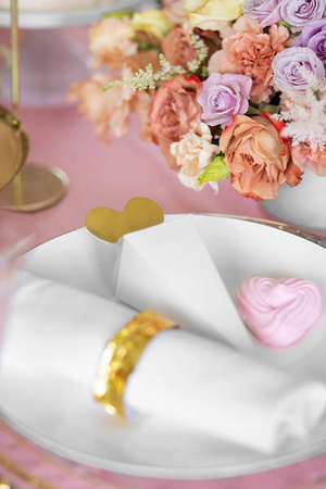 Gift boxes - gold heart - 6 pcs.