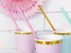 Paper straws - Pink - 19.5 cm - 10 pieces