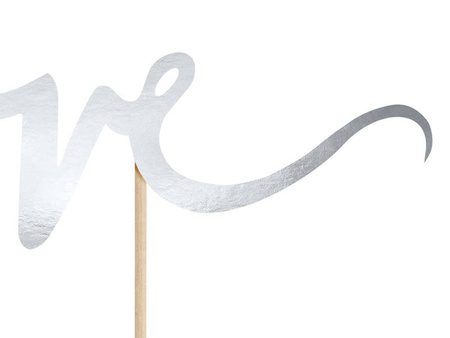 Cake topper - Love - Silver - 17cm