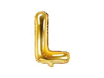 Foil balloon - Letter "L" - Gold - 35 cm