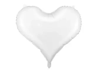 Foil balloon Heart - 75x64,5 cm - white