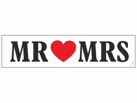 License plate - MR ♥ MRS - 50 x 11.5 cm