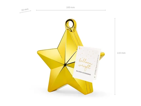 Helium balloon weight - Star - Gold