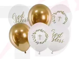 Balloons 30 cm - God Bless - Metallic Mix - 6 pcs.