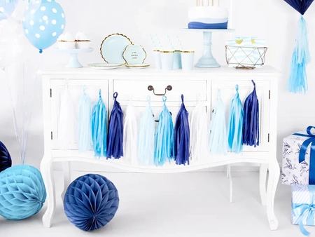 Tassel garland - Blue mix - 150cm