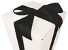 WHITE CARDBOARD BOX - with black ribbon - 35x25x25cm