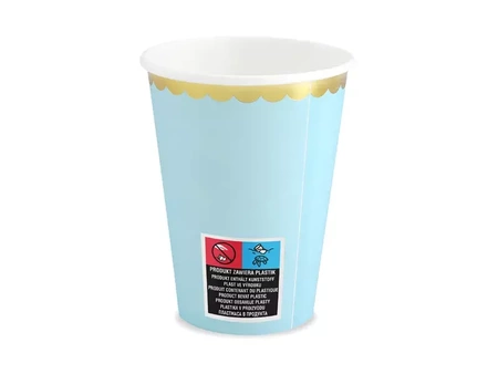 Cups - 220ml - light blue - 6 pcs.