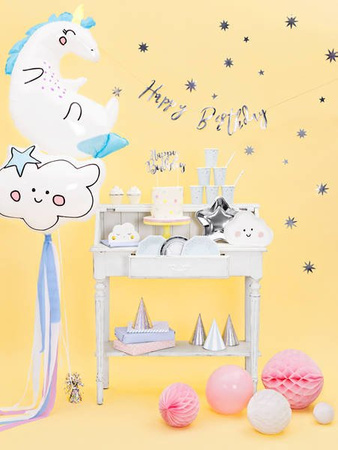 Foil balloon - Unicorn - White - 70 x 75 cm