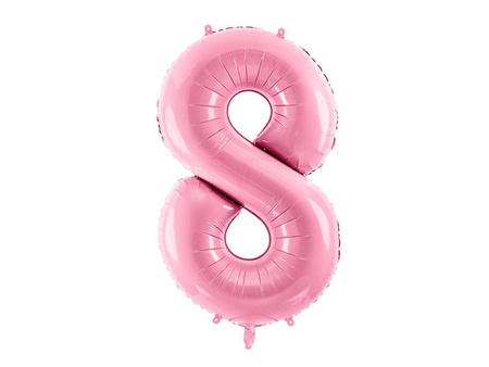 Foil balloon - Number "8" - Pink - 86cm 