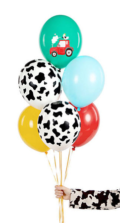  Balloons 30 cm - Farm - 6 pcs