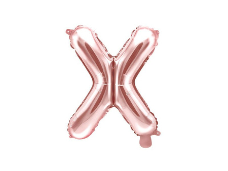 Foil balloon - Letter "X" - Pink Gold - 35 cm