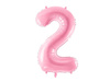 Foil balloon - Number "2" - Pink - 86cm 