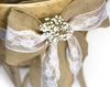 Chair sash - Jute with lace - 0.15 x 2.75 m