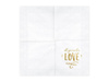 Paper napkins - All you need is love - 33 x 33 cm - White - 20 pieces