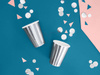 Paper cups - Silver - 220ml - 6 pieces