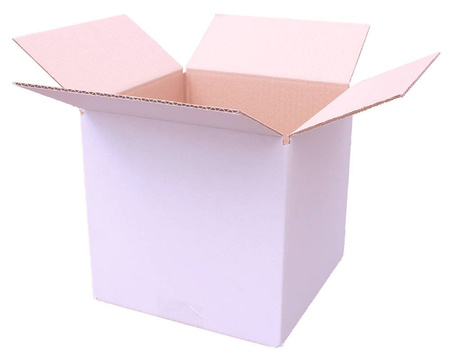 WHITE CARDBOARD BOX - 20x20x20cm