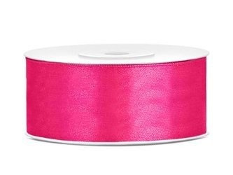 Satin ribbon - Dark pink - 25mm/25m