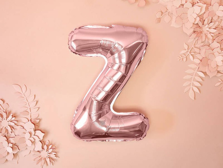 Foil balloon - Letter "Z" - Pink Gold - 35 cm