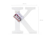 Wooden letter K - White - 19.5 x 20 cm