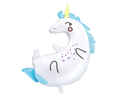 Foil balloon - Unicorn - White - 70 x 75 cm