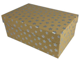 Gift Box - Holographic Stars - 15.3 x 23.5 x 9.5 cm