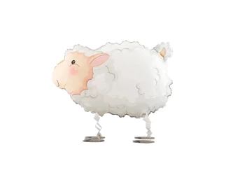 Foil Balloon Walking Sheep - With Feet - 62.7 x 45 cm