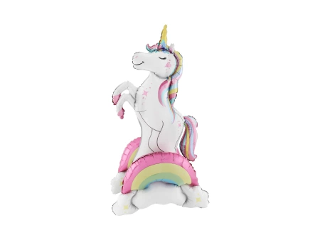 Unicorn on Rainbow 3D Foil Balloon - 43 x 52 x 94 cm