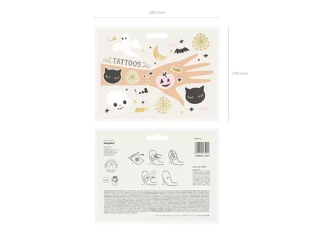 BOO washable tattoos! - Mix - 12 pcs.