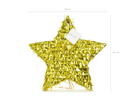 Piñata - Star - Gold - 44.5 x 42.5 x 9 cm