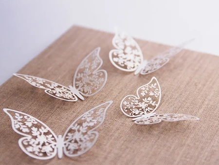 Paper decorations - Butterfly - 8x5 cm - 10 pcs