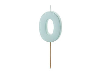 Birthday candle - Number 0 - mint - 5,5cm - 1pc.